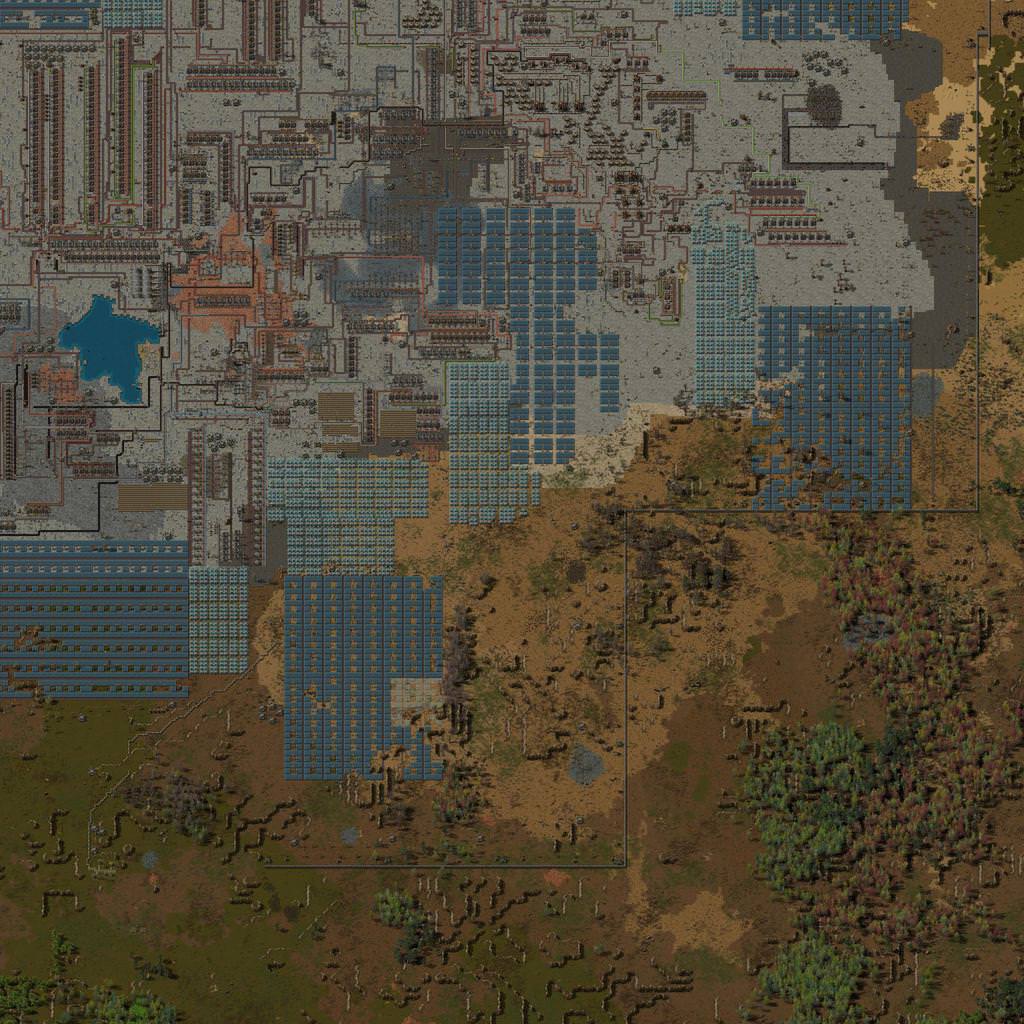 first map that i got close to finishing - FactorioMaps